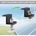 thumbnail image 5 of 10 Pack Solar Panel Brackets, 30mm End Clamp, Black, Solar Panel Fixing, Z Bracket, Adjustable Clamp, Solar Panel Bracket for Photovoltaic PV, 5 of 5