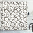 thumbnail image 1 of Ambesonne Vintage Shower Curtain, Pocket Wath with Number, 69"Wx75"L, Brown, 1 of 3