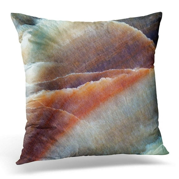 BOSDECO Marble Stone Granite Elegance Effect Slab Vintage Nature Detail Construction Geology Exterior Counter Pillowcase Pillow Cover Cushion Case 20x20 inch