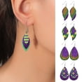 thumbnail image 2 of LYMAYTER Dangle Earrings 1 Pair Hook Earrings - Colorful Glitter, Faux Leather, 2 of 7