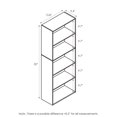 thumbnail image 3 of Furinno 5-Tier Reversible Color Open Shelf Bookcase , White/Green 11055WH/GR - 2 Pack, 3 of 3