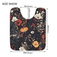 thumbnail image 5 of Yayeee Bath Rugs for Bathroom Floor Set of 2 Non Slip Fluffy Soft Absorbent Mat, Black Floral Pattern, 5 of 7