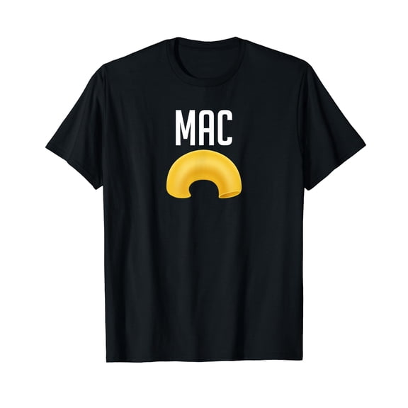 Funny Matching Macaroni and Cheese Halloween Costume Black T-Shirt