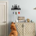 thumbnail image 3 of HELLOYOUNG TIKI Metal Wall Art, Art of Murals Owl Key Holder with Hooks, Large Iron Wall Decor for Entryway, Rustic Farmhouse Coat Rack for Hallway, 10.6x6.15 Inch, 3 of 11
