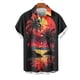 thumbnail image 4 of Mens Casual Manga Corta Botón Abajo Camisas Turndown Cuello Blusa de Impresión, Poliéster Ligero Top de la Moda para el Verano Al Aire Libre Y el Uso Diario, 4 of 6