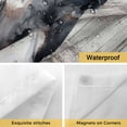 thumbnail image 4 of No Hook Shower Curtains with Snap-in Liner Set, Farmhouse Waterproof Hotel Style Bathroom Shower Curtain, Vintage Sunflowers Animals Printed Wood Grain Breathable Mesh Top Bath Curtains 60''x72'', 4 of 9