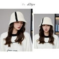 thumbnail image 3 of Warm Winter Hat Knitted Hat Women Winter Bucket Hat Thick Color Matching Soft Sun Uv Protection Short Brim Windproof Cold, 3 of 5