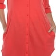 thumbnail image 5 of White Mark Long Button-Down Shirt Dress (Women's & Women's Plus), 5 of 5