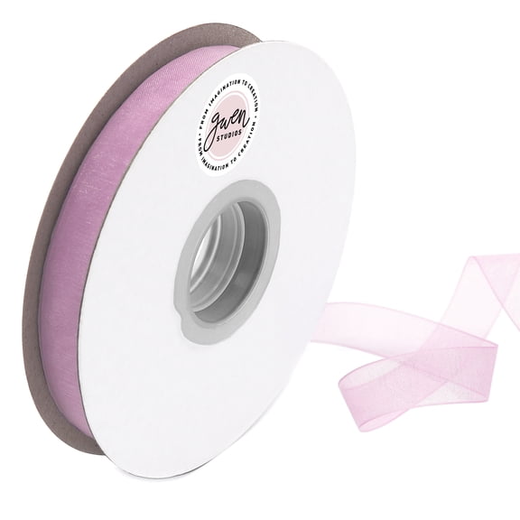 Lavender Sheer Organza Ribbon for Crafts and Gift Wrap, 5/8" x 100 Yards by Gwen Studios