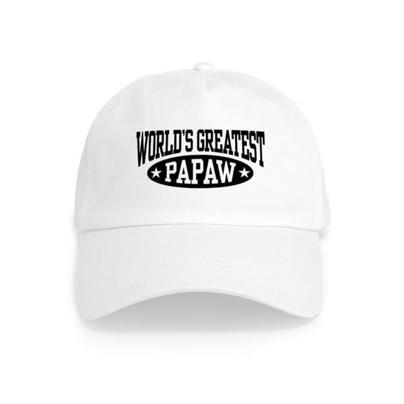 CafePress - World's Greatest Papaw Cap - Adjustable 100% Brushed Unisex Casual Cotton Baseball Cap, Beige, 1