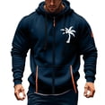 thumbnail image 2 of CONZONE Mens Casual Hoodies Long Sleeve Pullover Hoodie for Men Zip Up Graphic Hooded Sweatshirts With Pocket, 2 of 4