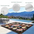 thumbnail image 3 of Boho Pink Flower Outdoor Rug for Patio/Deck/Porch, Non-Slip Large Area Rug 4 x 6 Ft, Spring Watercolor Country Floral Plant Indoor Outdoor Rugs Washable Area Rugs, Camping Rug Carpet Runner, 3 of 8