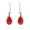Red, variant on Pretty Synthetic Coral TearDrop .925 Silver Earrings
