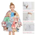 thumbnail image 6 of Cartoon Dog Blanket Hoodies for Kids 6-13YR Oversize Wearable Blanket Hoodies for Boys Girls Teens, 6 of 7