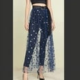 thumbnail image 4 of Rachel Comey NAVY Women's Puff Floral Tulle Overlay Fetes Skirt, US XS, 4 of 12