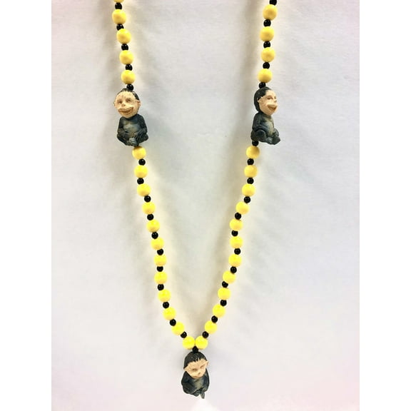 Monkeys Animal Mardi Gras Carnival Holiday Theme Party Favor Gift Bead Necklace