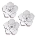 thumbnail image 1 of Home Roots 321302 Fleurs Murales en Métal Blanc - Lot de 3, 1 of 5