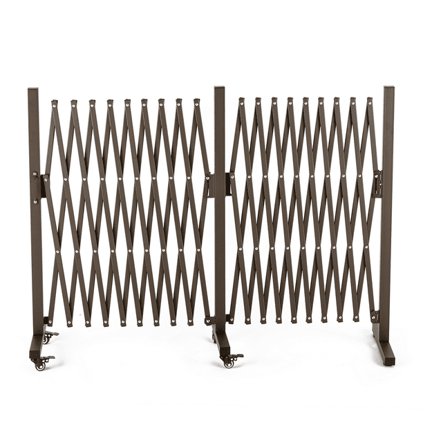 TECSPACE Aluminum Portable Barricade Gate with Casters,Expansion Size