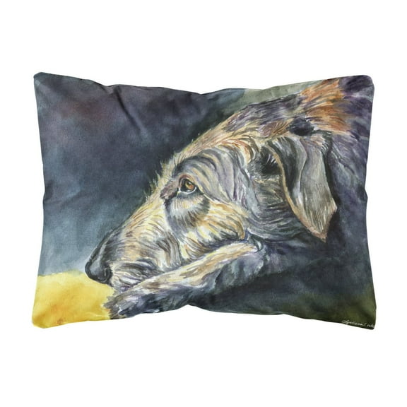Carolines Treasures 7353PW1216 Irish Wolfhound Sleeper Canvas Fabric Decorative Pillow, 12H x16W, multicolor