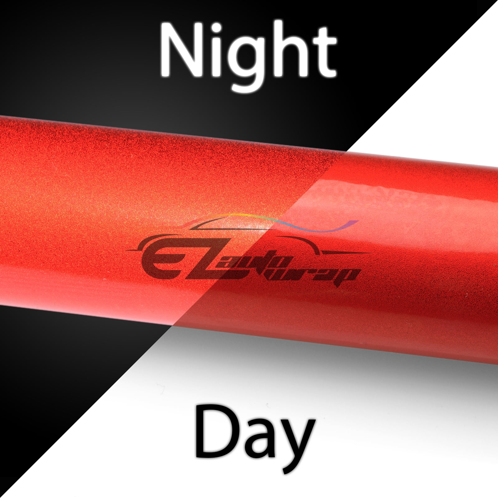 EZAUTOWRAP Red Night Reflective Vinyl Wrap Sticker Decal Graphic Sign Self Adhesive Film Roll For Car Vehicle Boat Truck Trailer RV Motorcycle Bike Road Sign Party Club Decoration