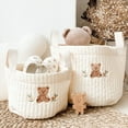 thumbnail image 2 of Soft Textured Cotton Storage Basket for Versatile Household Organizing, 2 of 8