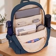 thumbnail image 5 of BadPiggies Nylon Backpack for Women Men, 20L Wear-Resistant Backpacks Casual Lightweight School Travel Daypack (Navy), 5 of 9