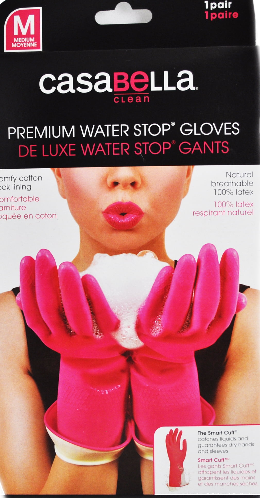 Casabella  Large  Latex  Gloves  1 pair Pink 