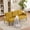 Mustard yellow, variant on Oversized Pink Corduroy Loveseat Sofa, Modern Plush Double-Seater Couch with Metal Legs & Dual Side Pockets, Cozy Living Room, Bedroom, Dorm, Apartment Seating, Ergonomic Comfort