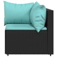 thumbnail image 5 of vidaXL 3 Piece Garden Lounge Set with Cushions Black Poly Rattan, 5 of 5