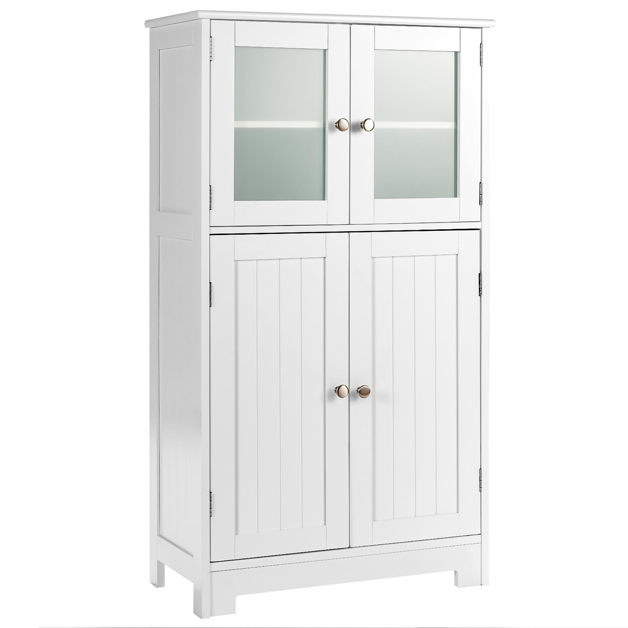 Costway Bathroom Floor Storage Kitchen Cupboard w/Doors