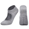 thumbnail image 1 of Ladies‘ Solid Color Backless Grip Socks Yoga Ankle Sports Socks Ladies‘ Anti Slip Slippers Socks Red, 1 of 2
