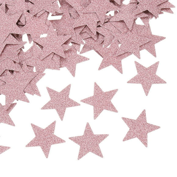 200Pcs Star Confetti Glitter Confetti Table Confetti Decor for Party Wedding Decorations,0.79x0.79Inch,Pink