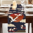 thumbnail image 3 of Table Runners 72 Inches Long Dress Scarves, Japanese Style Farmhouse Kitchen/Dining Table Runner, Coffee Tablerunners, Modern Cranes Cherry Flower Wave Red Blue 16x72 Inch, 3 of 9