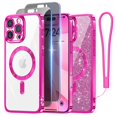 thumbnail image 1 of Funda de teléfono Meifigno diseñada para iPhone 16 Pro 6.3, color rosa intenso, 1 of 7