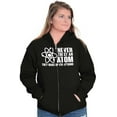 thumbnail image 4 of Never Trust an Atom Science Nerd Geek Unisex Fleece Graphic Zip Up Hoodie Brisco Brands 2X, 4 of 5