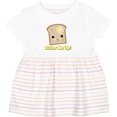 thumbnail image 3 of Inktastic Butter Me Up Toast Girls Baby Dress, 3 of 5