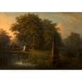 thumbnail image 3 of Vinzenz Fischer 18x14 Black Modern Framed Museum Art Print Titled - Escape to Egypt (1802), 3 of 5
