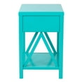 thumbnail image 6 of Wright 23" Tall Turquoise Solid Wood 1-Drawer Nightstand by East at Main, Rustic End Table with Storage, 6 of 9