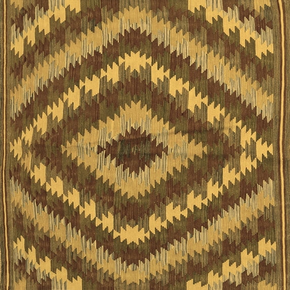 Ahgly Company Indoor Square Southwestern Brown Country Area Rugs, 4' Square