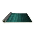 thumbnail image 2 of Ahgly Company Indoor Square Abstract Turquoise Blue Contemporary Area Rugs, 6' Square, 2 of 4