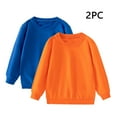 thumbnail image 2 of Tqyyweavej 2 Pack Boys Girls Sweatshirt Fleece Cotton Kids Sweatshirts Soft Crewneck Pullover Kids Clothing Girls Long Sleeve Shirts (Ages 1-11), 2 of 7