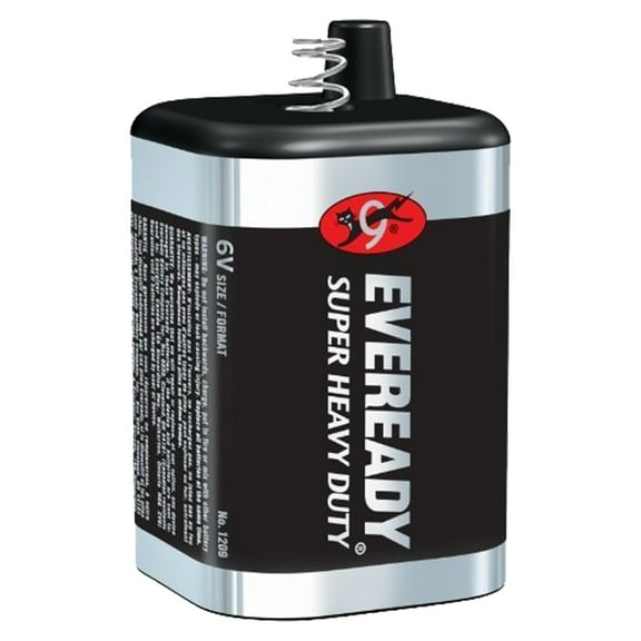 Lot of 10 Eveready Classic 509 (1209) 6 Volt, Spring Top Lantern Battery - Bulk Pack