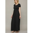 thumbnail image 4 of Made by Johnny Women's Short Sleeve Loose Plain Casual Long Maxi Dresses with Pockets L BLACK, 4 of 6