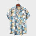thumbnail image 2 of Camisa con estampado de gato en 3D para hombre, camisa hawaiana holgada de manga corta con botones, ropa de playa para vacaciones, ropa para niños, 2 of 5