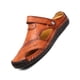 thumbnail image 3 of Qarigey 1 par de sandalias de cuero para hombre Primavera Verano transpirable Casual antideslizante reemplazo marido padre zapatos calzado rojo Type2 NO2, 3 of 6