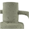thumbnail image 4 of DecMode 14" Abstract Textured Light Gray Paper Mache Vase with Squared Handles, 4 of 8