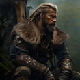 thumbnail image 3 of Costume L'VOW para hombre, cuello de piel vikinga, capa medieval, marrón, 3 of 8