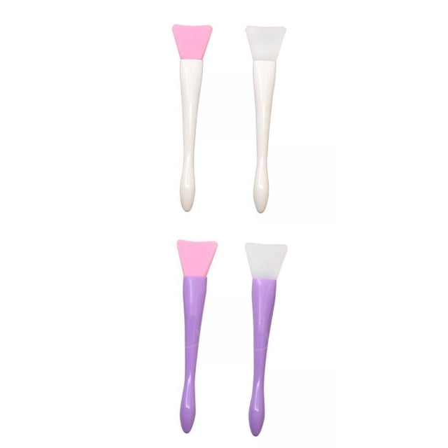 4 cepillos aplicadores faciales de silicona flexibles, fáciles de agarrar Macarena Cepillos aplicadores faciales