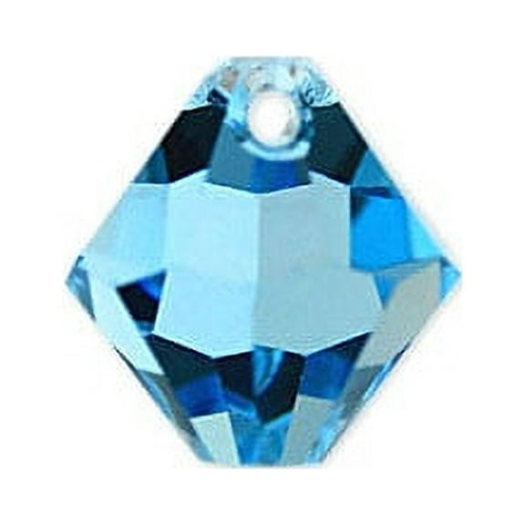 Swarovski Bicone Drop Top Drill Crystal Beads Item #6301 Aquamarine Color 6mm Size - 12 Pieces