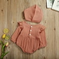 thumbnail image 3 of Bagilaanoe Newborn Baby Girl Rompers Floral Embroidery Long Sleeve Bodysuit + Cap 6M 12M 18M 24M Infant One Piece Jumpsuit, 3 of 6